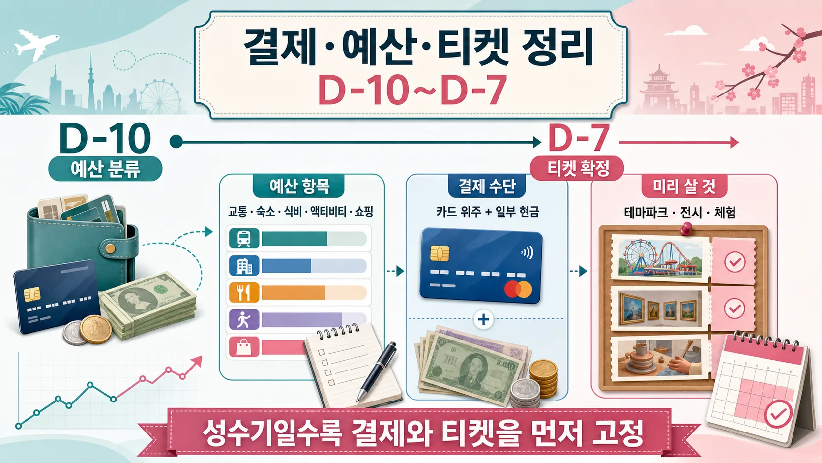 결제·예산·티켓 정리