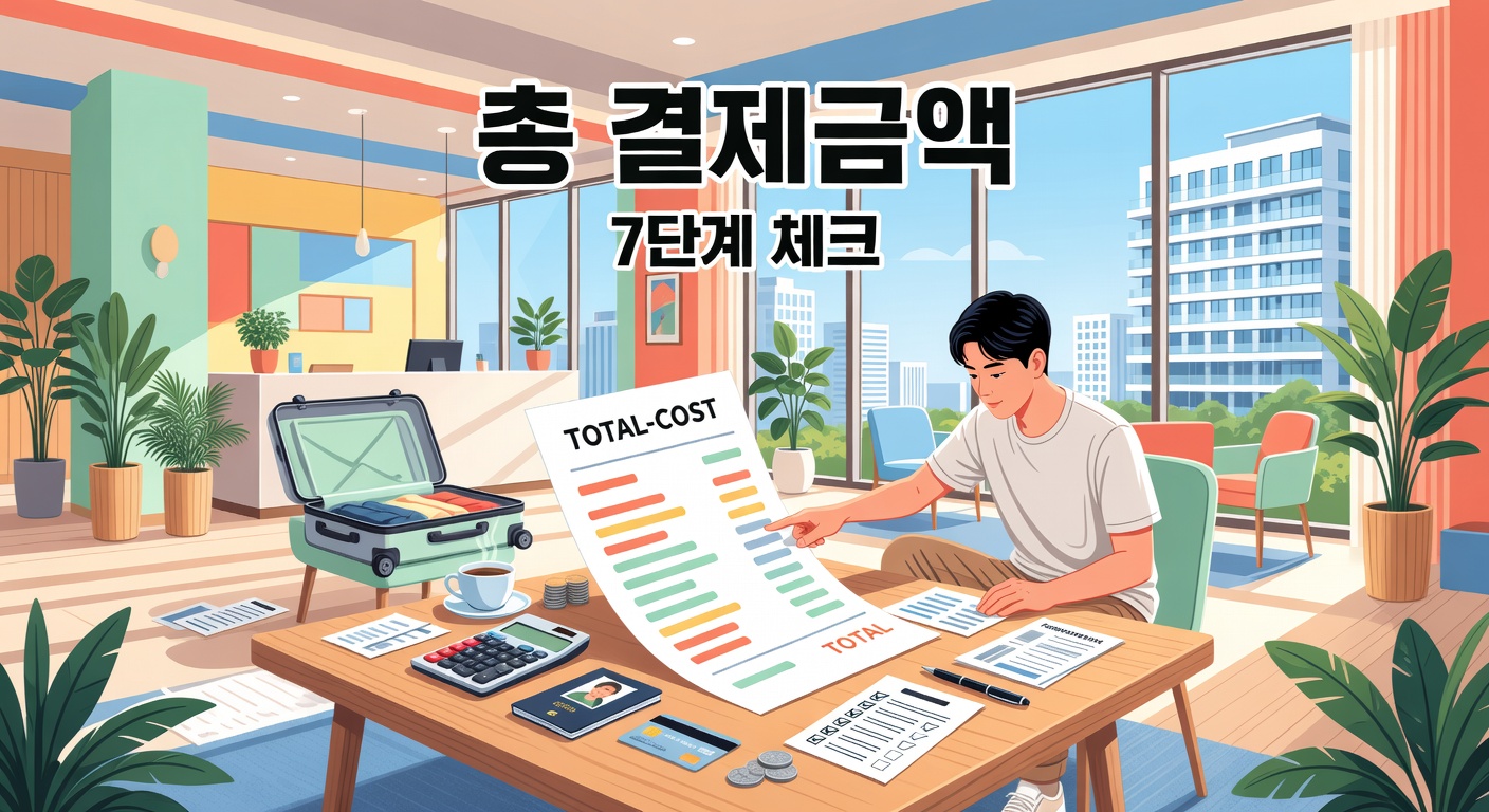 숙소 예약 총 결제금액 확인법 — 표시가에 속지 않는 7단계 체크