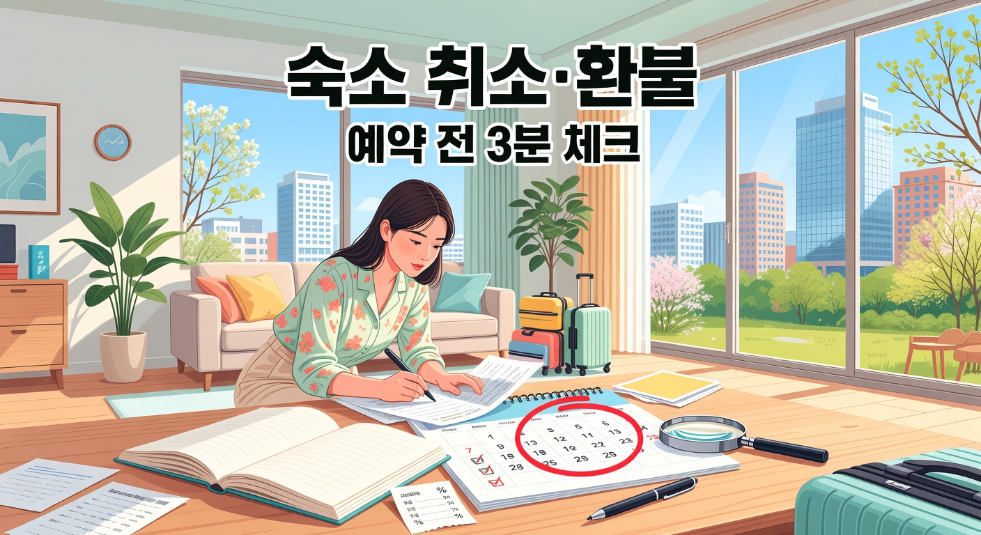 숙소 취소·환불 조건 확인법 — 예약 전 3분 체크 포인트