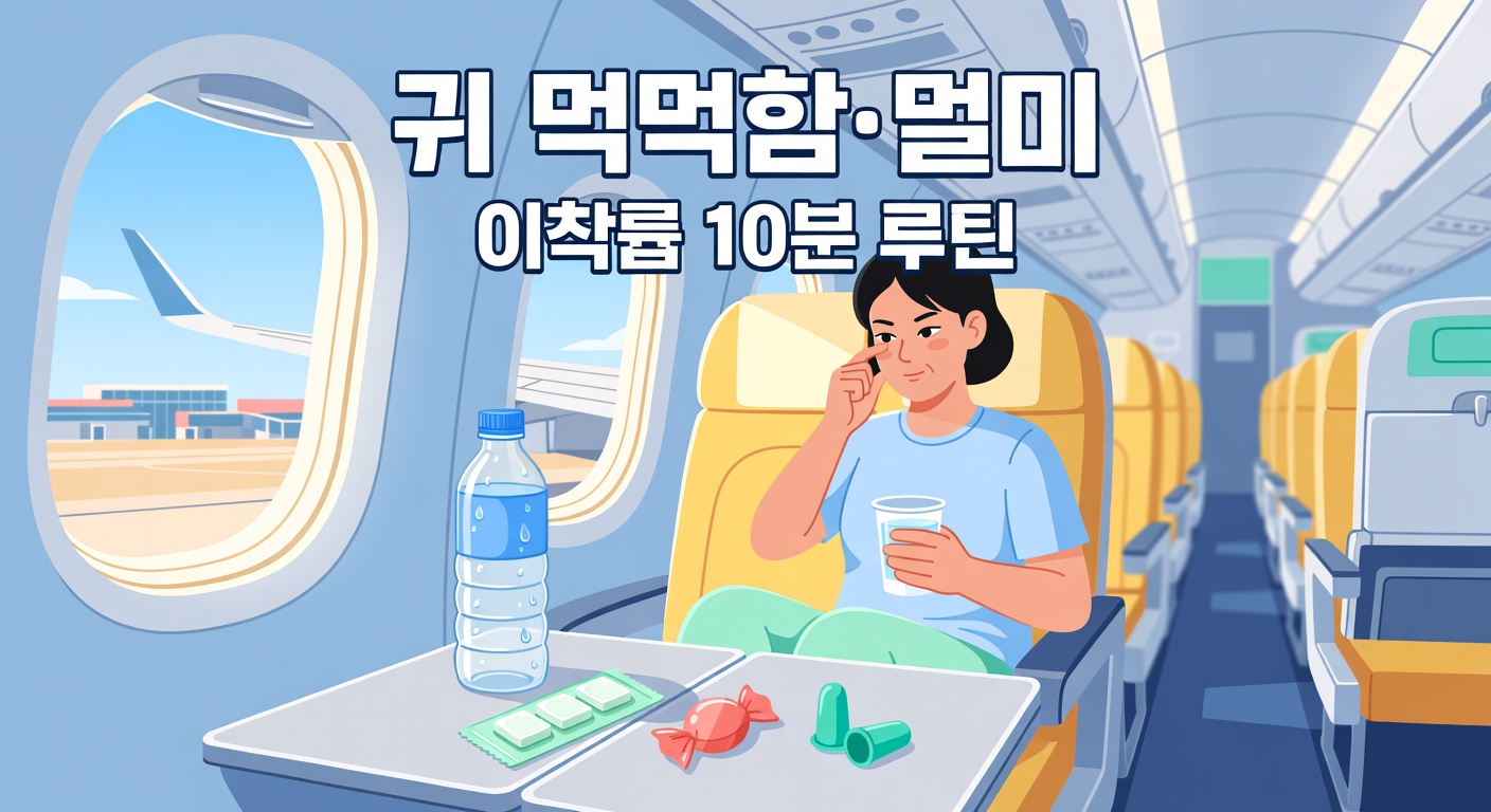 비행기 귀 먹먹함·멀미 — 이착륙 10분 루틴으로 동시에 줄이는 법