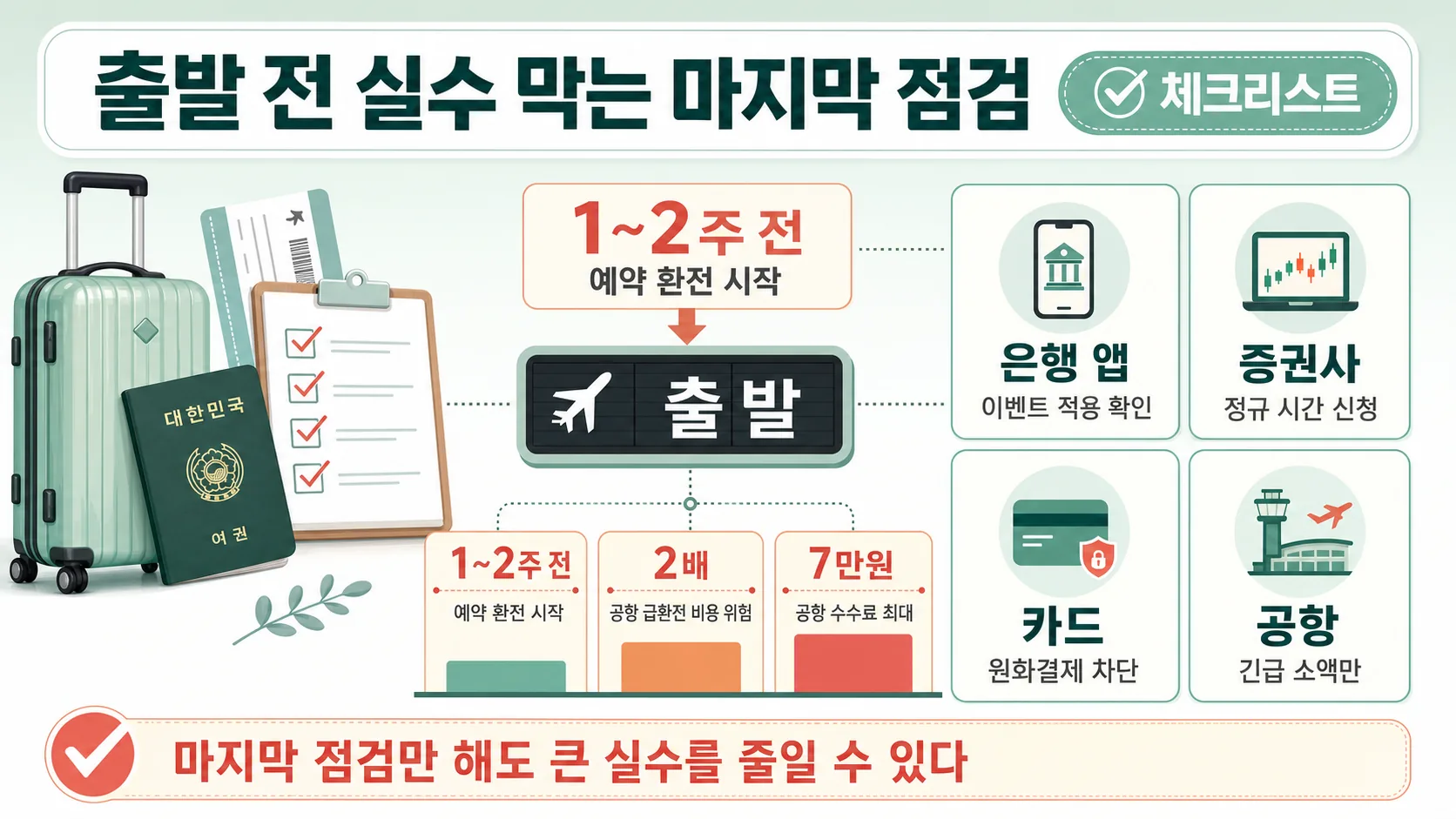 출발 전 최종 체크리스트