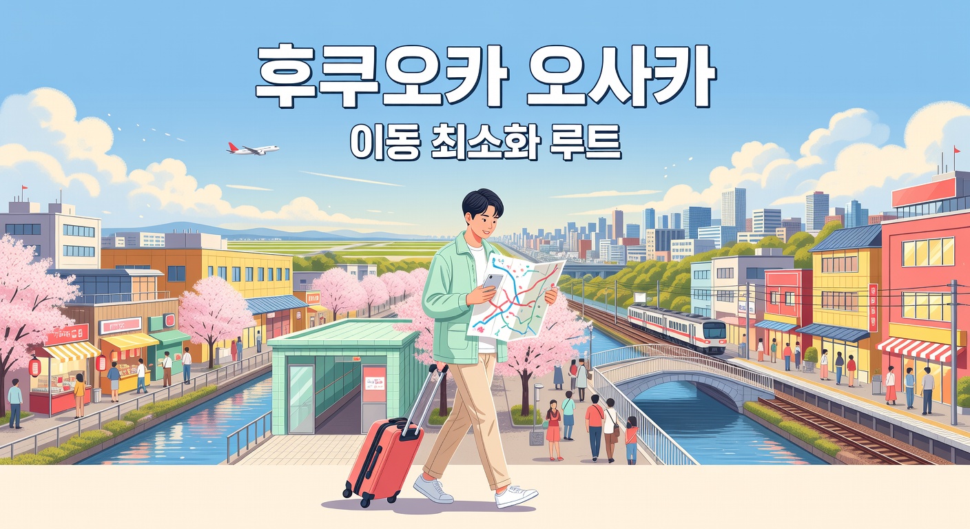 후쿠오카·오사카 3~4일 동선 짜기 — 이동 최소화 실전 루트