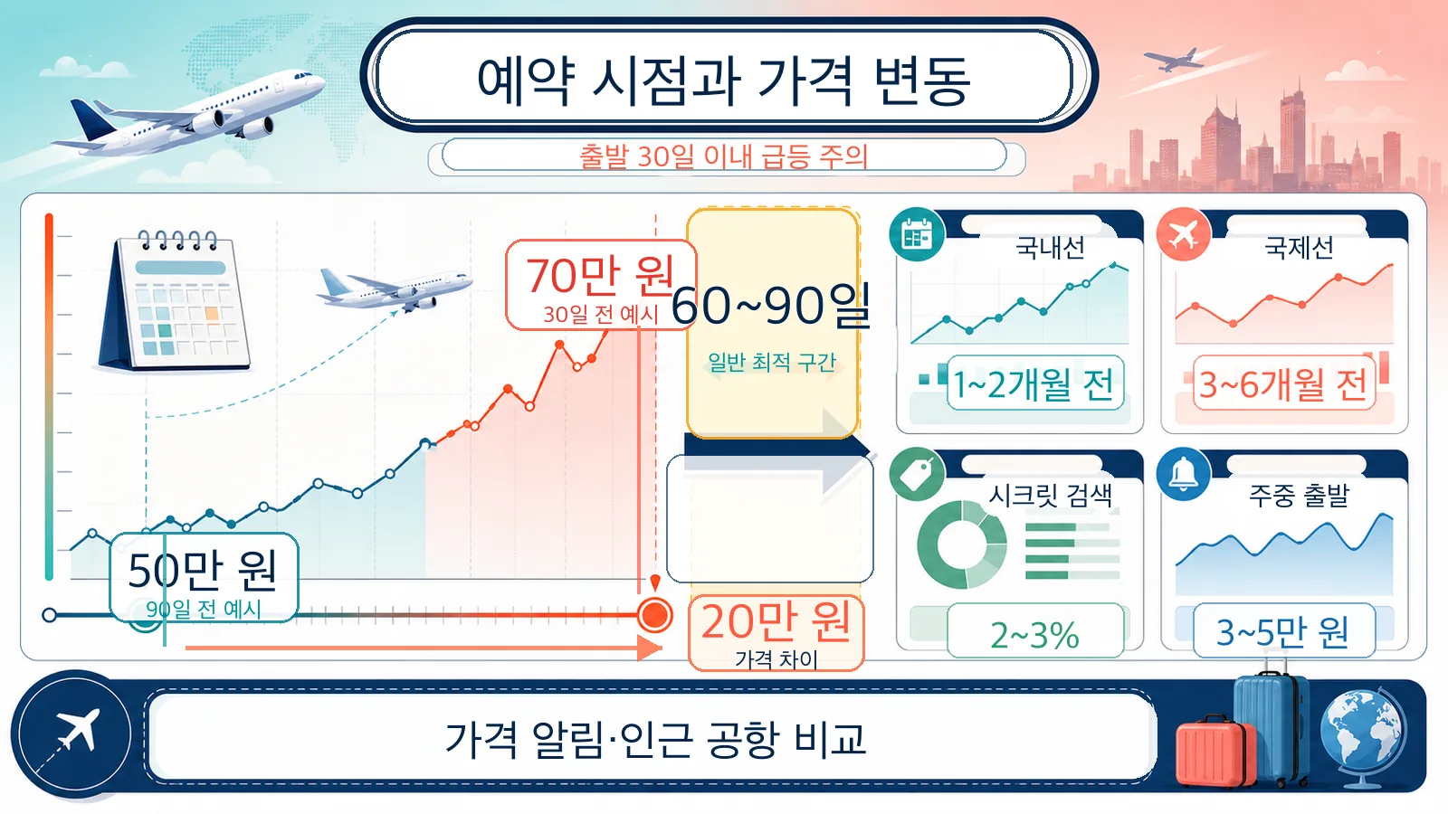 예약 시점과 가격 변동