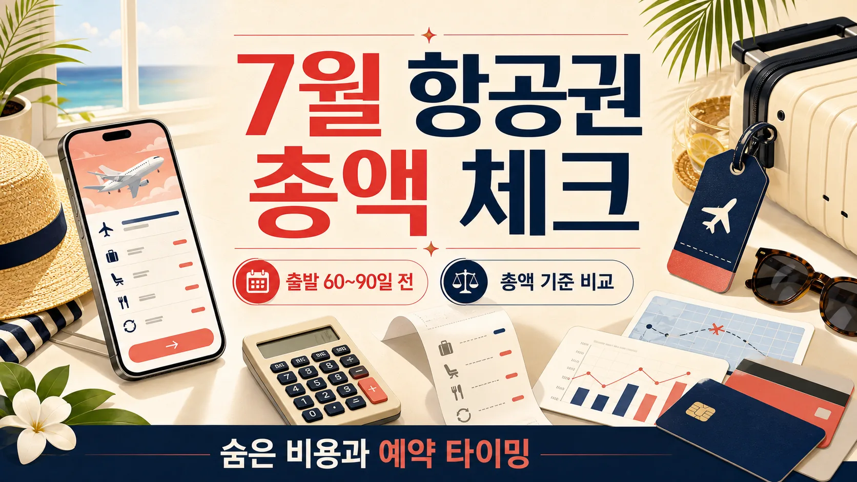 7월 여름휴가 항공권 총액 체크 — 숨은 비용과 최적 예약 타이밍
