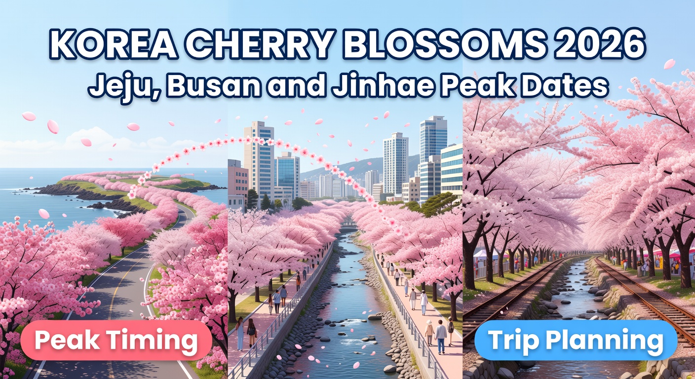 Korea Cherry Blossoms 2026 — Bloom Timing Guide for Jeju, Busan & Jinhae