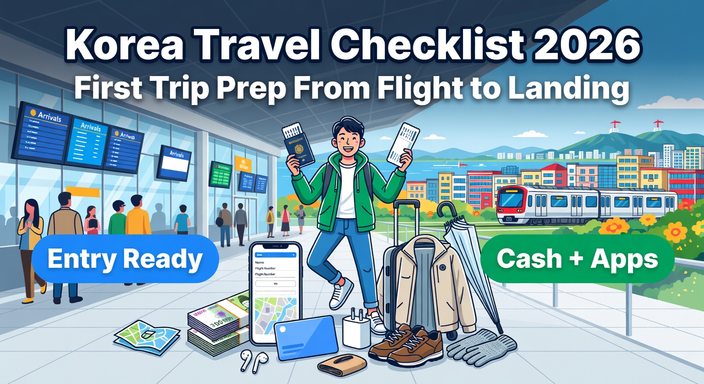 Korea Travel Checklist 2026 — First-Timer's Complete Prep Guide