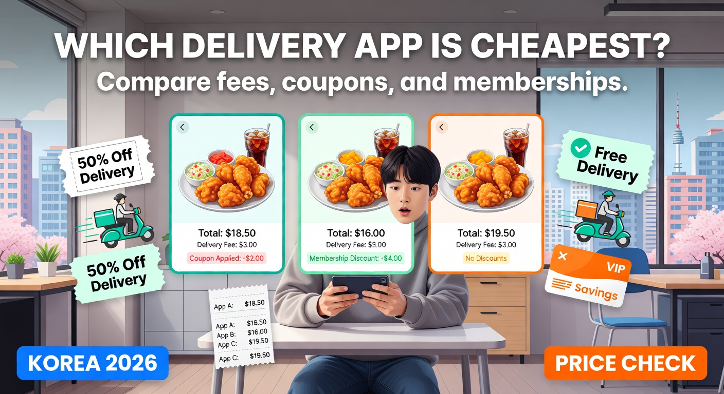 Korean Food Delivery Apps Compared — Which One Is Actually Cheapest in 2026?