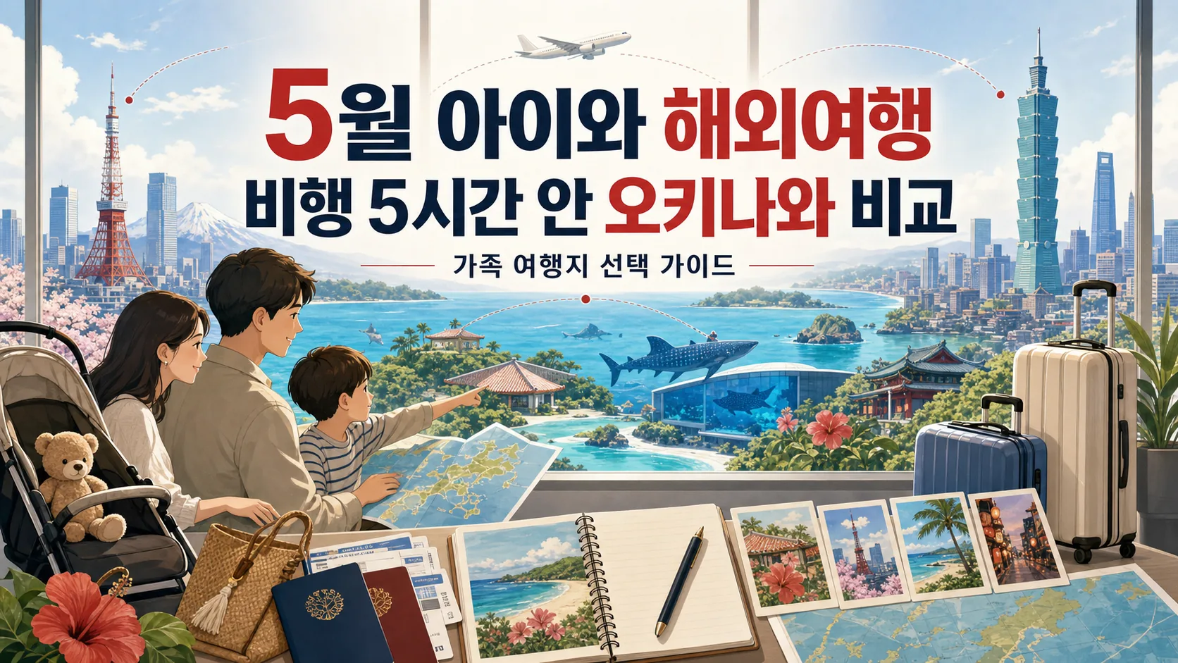 5월 아이와 해외여행 비행 5시간 vs 오키나와 대체지 비교