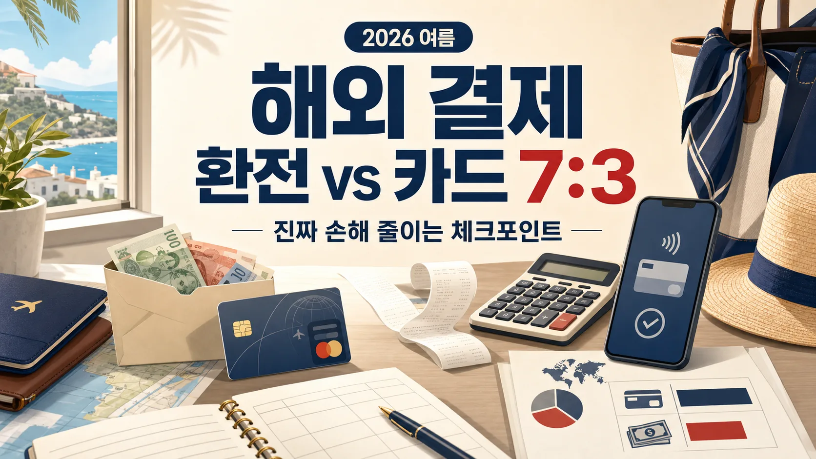 해외 결제 환전 vs 카드 7:3, 진짜 손해 줄이는 체크포인트