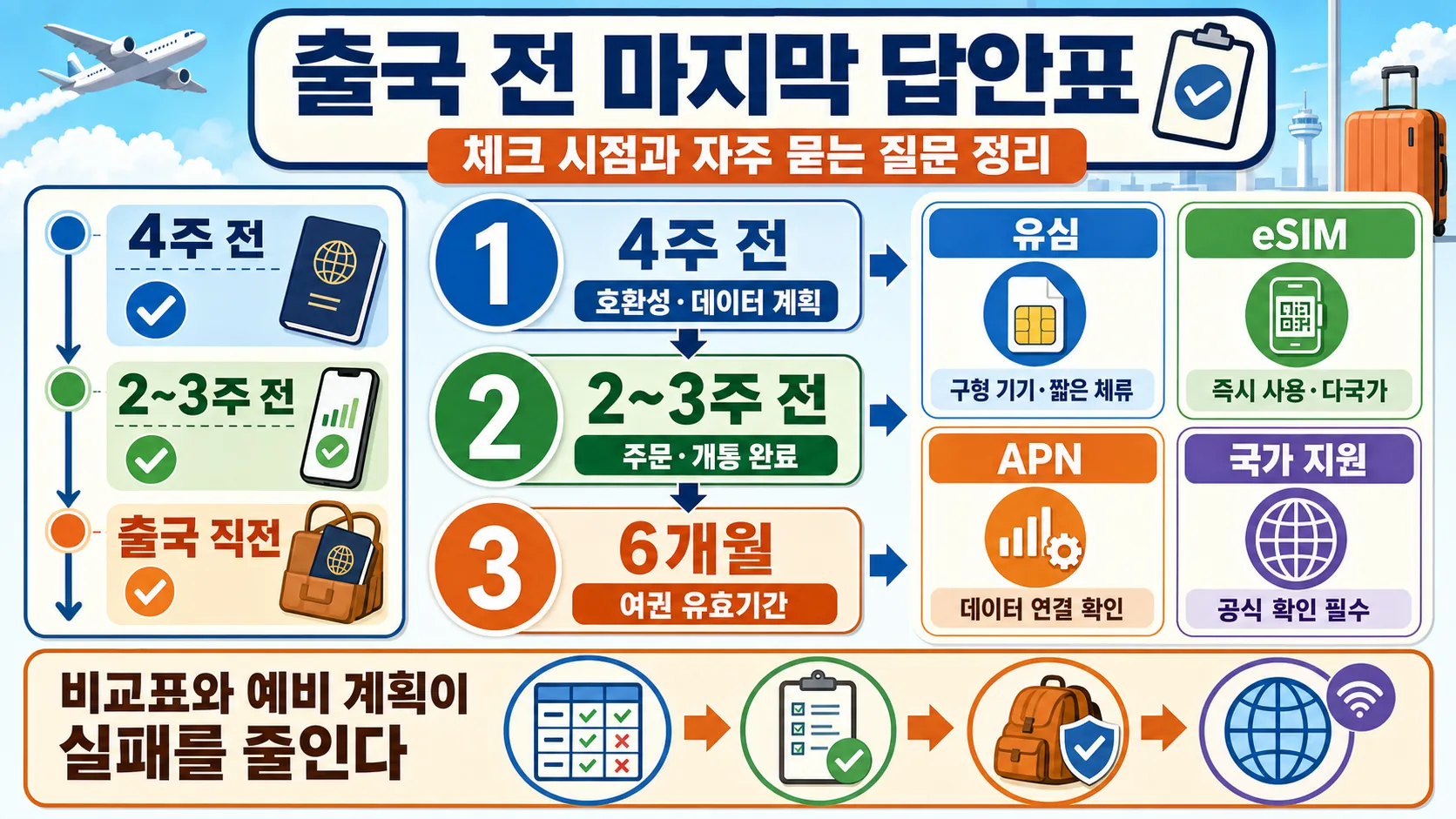 출국 전 마지막 답안표