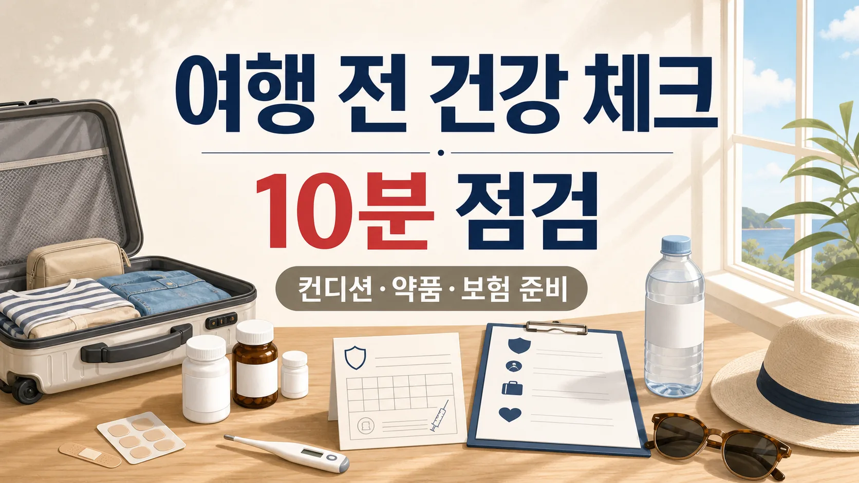 여행 전 건강 체크 10분 점검 — 컨디션·약품·보험 준비