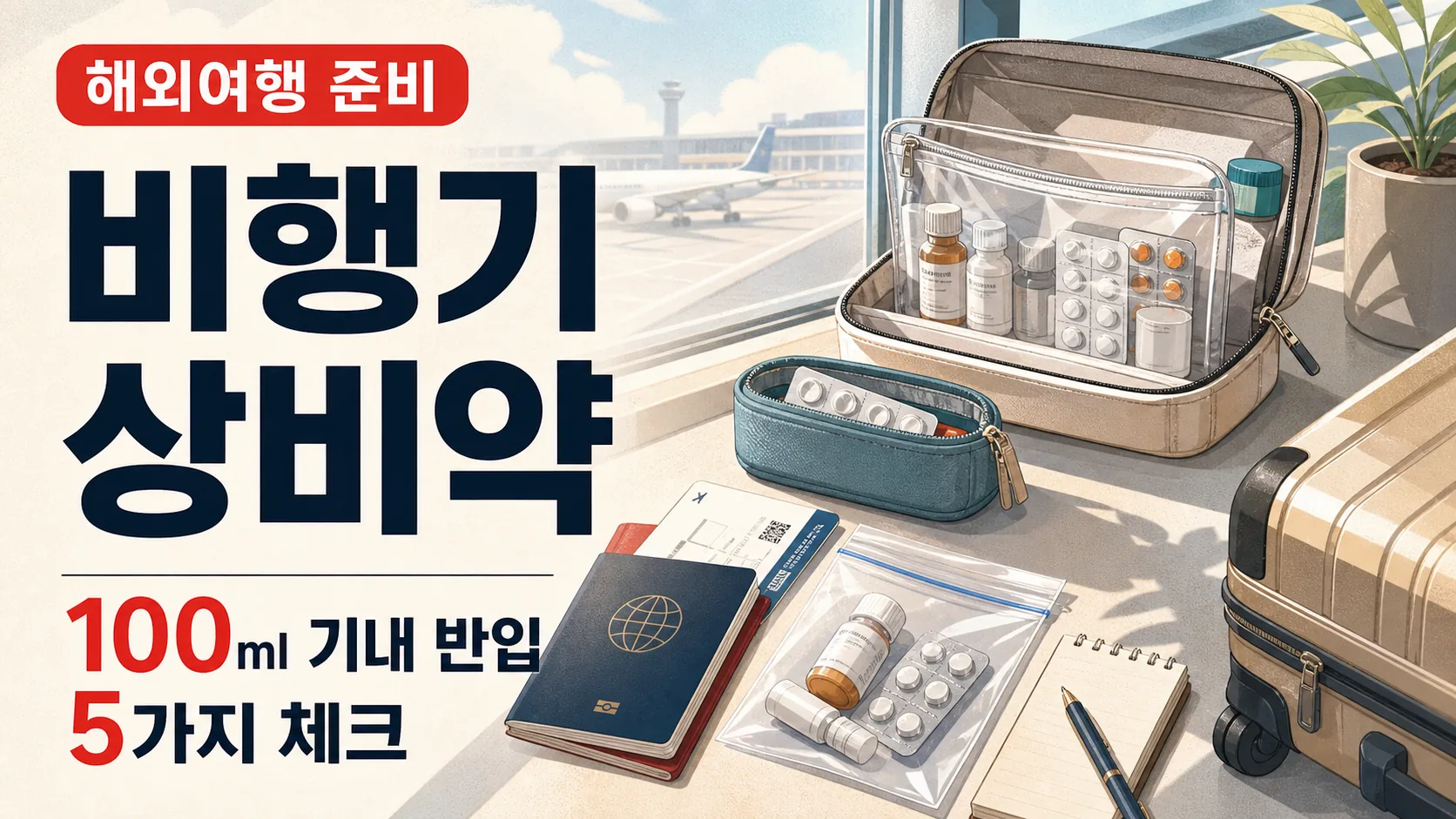 비행기 타기 전 상비약 100ml 기준 — 기내 반입 5가지 체크