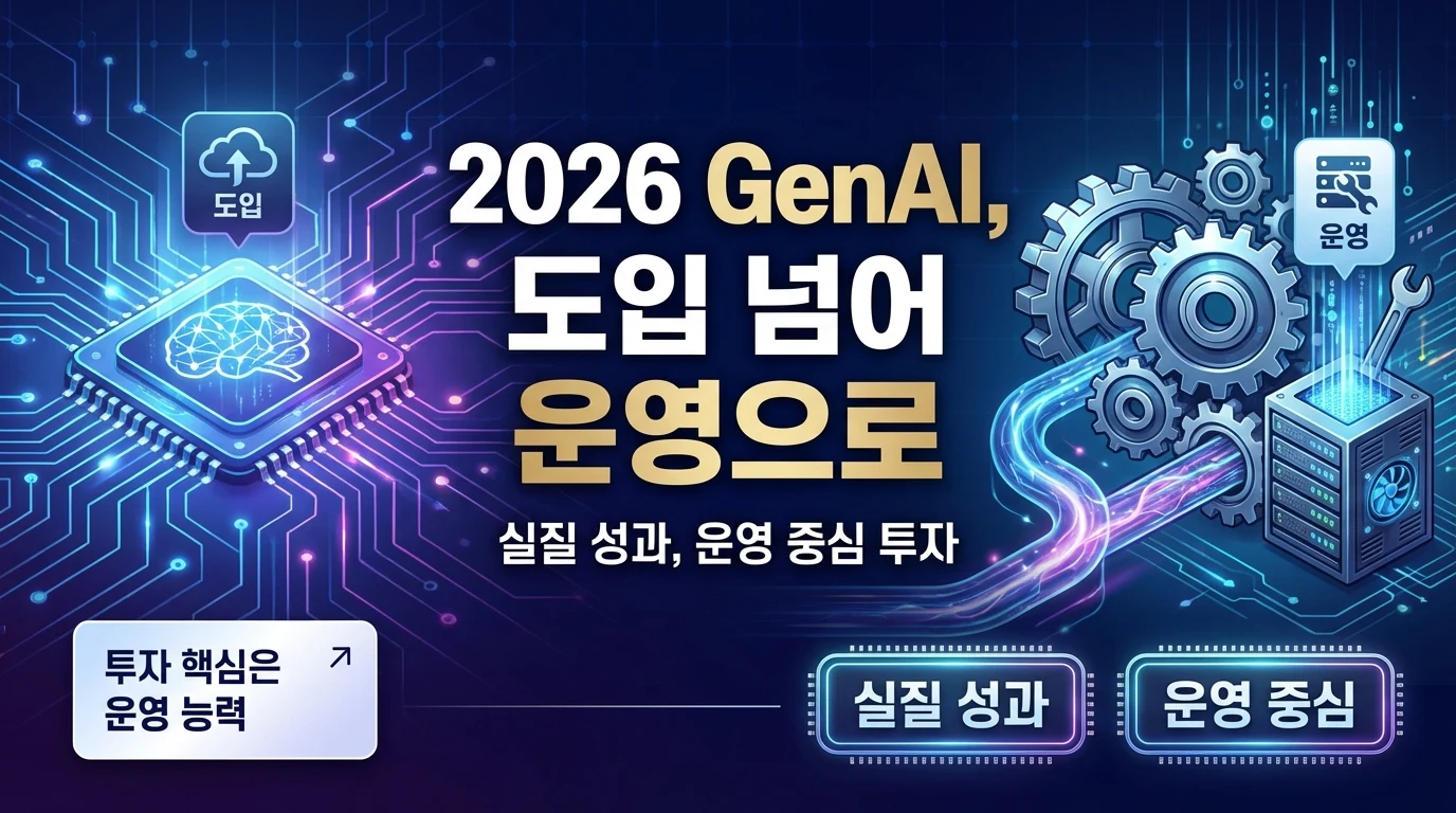 2026년 기업 IT 투자: GenAI는 이제 "도입할까"에서 "어떻게 굴릴까"로 넘어갔습니다