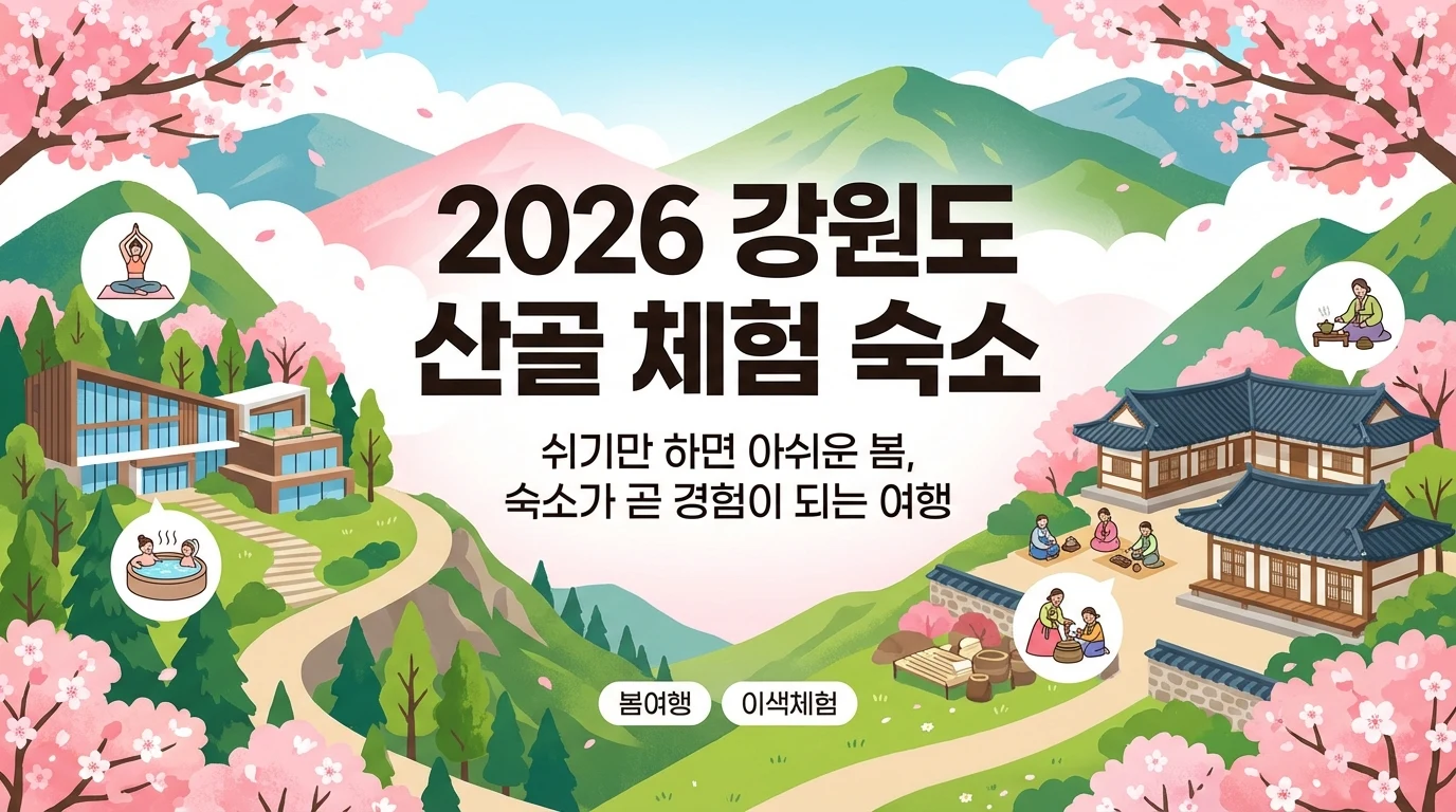 강원도 산골, 숙소가 곧 경험이 되는 봄 여행지