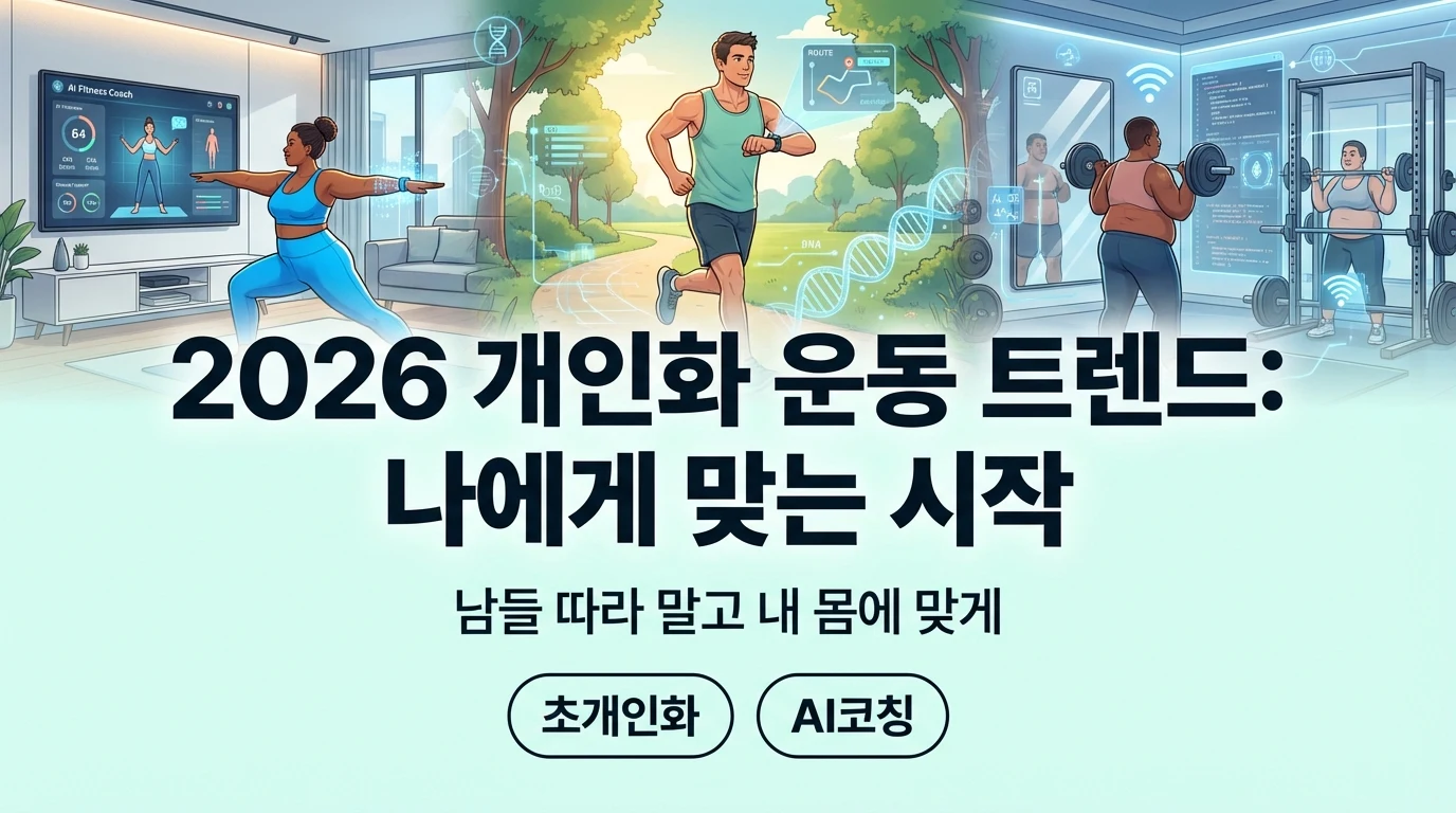 2026 개인화 운동 트렌드 — 남 따라 하지 말고 내 몸에 맞게