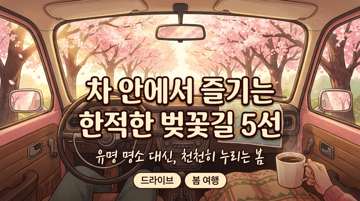 붐비는 벚꽃 명소 대신, 차 창으로 느긋하게 보는 봄길 5곳