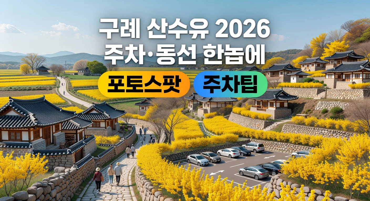 2026 구례 산수유꽃축제 완전 정복: 혼잡 피하는 주차 동선과 마을별 인생샷 포토스팟 가이드