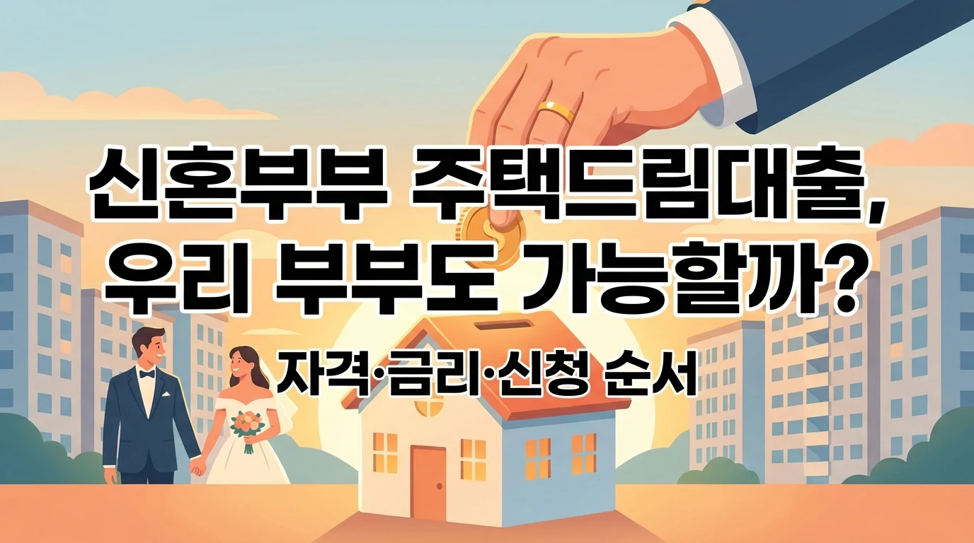 신혼부부 주택드림대출, 우리 부부도 받을 수 있을까? 자격·금리·신청까지 정리