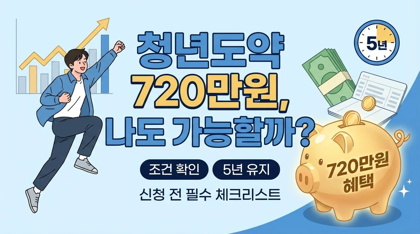 청년도약계좌 720만원, 받을 수 있는 사람은 따로 있습니다