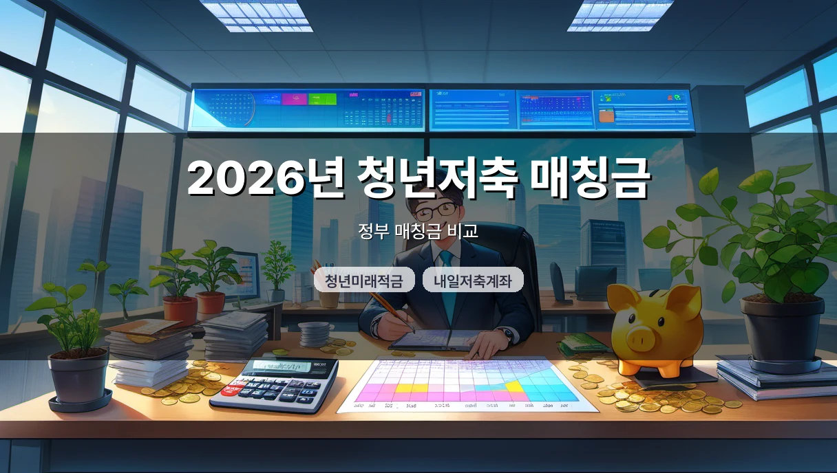 청년저축 매칭금 2026, 지금 확인할 건 청년미래적금·청년내일저축계좌·청년도약계좌