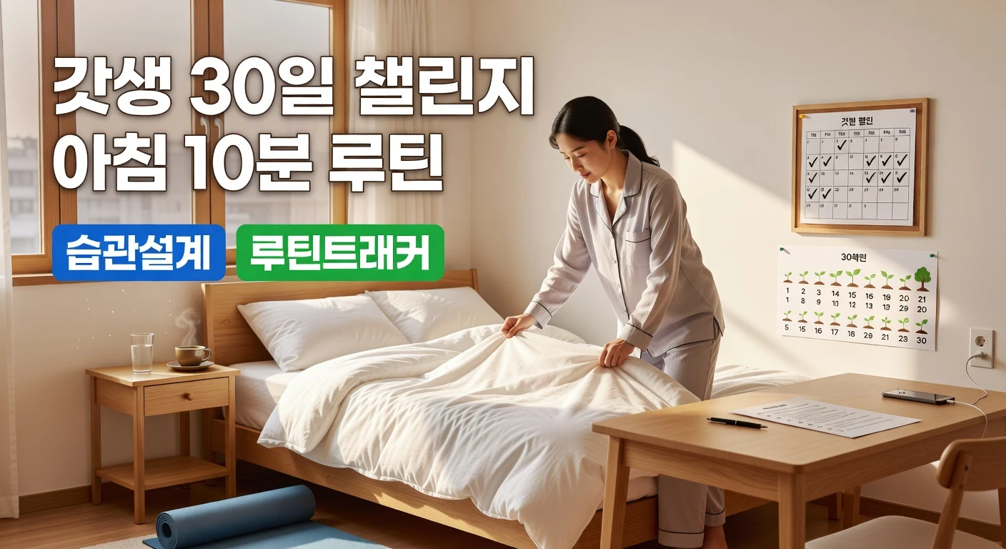 작심삼일 끝내는 30일 루틴 설계: 아침 10분부터 붙이는 습관