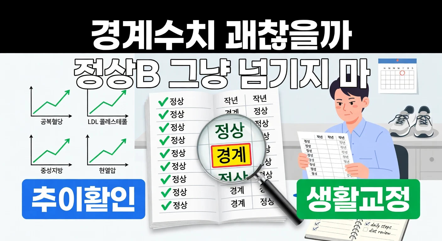 건강검진 경계 수치, 진짜 괜찮을까 — 경계치 관리 핵심 가이드