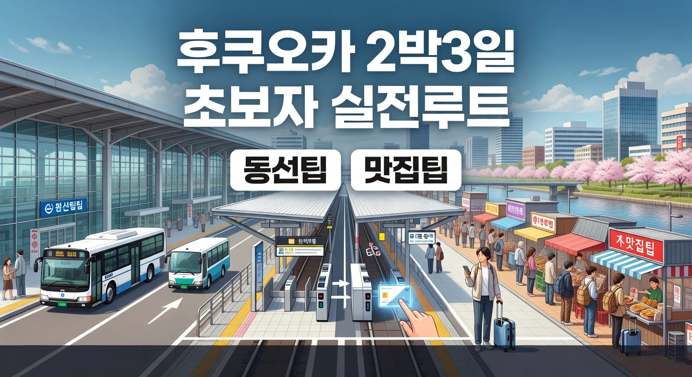 일본 후쿠오카 2박3일 초보자를 위한 최적 동선과 교통편, 실패 없는 맛집 리스트 가이드